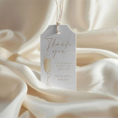 Parel- en Prosecco Bruidsbruiloft Bedankbriefje Cadeaulabel