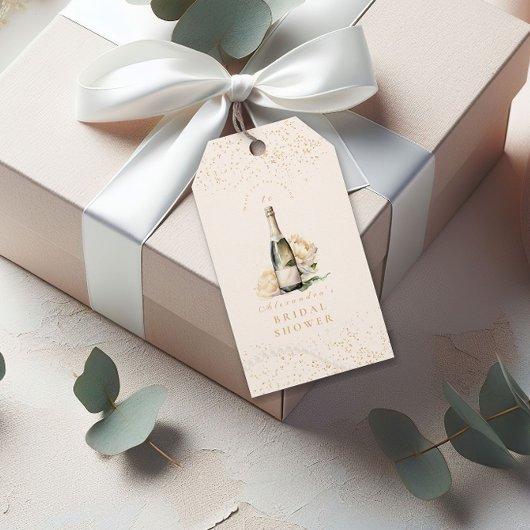 Parel en Prosecco Bruidsdiner Cadeaulabel