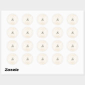 Parel en Prosecco Bruidsdiner Ronde Sticker (Vel)