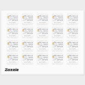 Parel en Prosecco Bruidsdiner Vierkante Sticker (Vel)