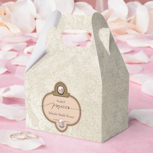 Parel- en Prosecco Bruidsdouche Bedankdoosjes (Huwelijk)