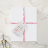 Parel- en Prosecco Bruidsdouche Bedankt Cadeaulabel (Met Touw)