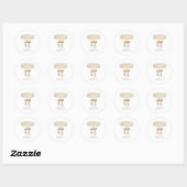Parel en Prosecco bruidsdouche liefde  Ronde Sticker (Vel)