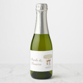Parel en Prosecco bruidsdouche liefde  Sparkling Wijnetiket