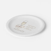 Parel- en Prosecco Bruidsdouche Papieren Bordje (Gekanteld)