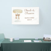 Parel- en Prosecco bruidsdoucheliefde  Spandoek (Beurs)