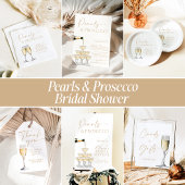 Parel- en Prosecco Bruidsfeest Bedankt Label Cadeaulabel