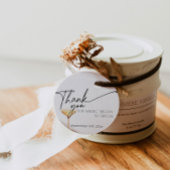 Parel- en Prosecco Bruidsfeest Bedankt Ronde Sticker