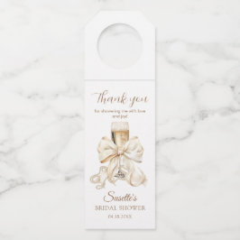 Parel- en Prosecco bruidsfeest Dank je Flessenhanger