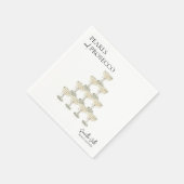 Parel en Prosecco Bruidsfeest Elegant Servet (Hoek)