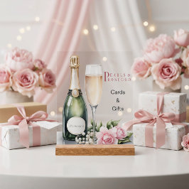 Parel- en Prosecco Bruidsfeest Kaarten & Cadeaus Acryl Bord