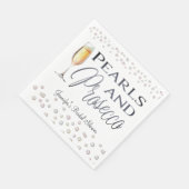 Parel en Prosecco Bruidsfeest Servet (Hoek)