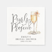 Parel- En Prosecco Bruidsfeest Servet (Voorkant)