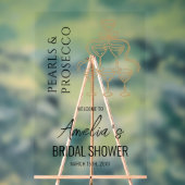 Parel en Prosecco Bruidsfeest Welkomstbord Acryl Bord (Neutraal)