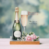 Parel- en Prosecco Bruidsfeestcadeaus Acryl Bord (Neutraal)