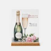 Parel- en Prosecco Bruidsfeestcadeaus Acryl Bord (Voorkant)