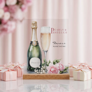 Parel- en Prosecco Bruidsfeestcadeaus Acryl Bord