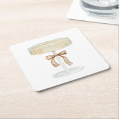 Parel- en Prosecco bruidsfeestliefde  Kartonnen Onderzetters (Schuin)