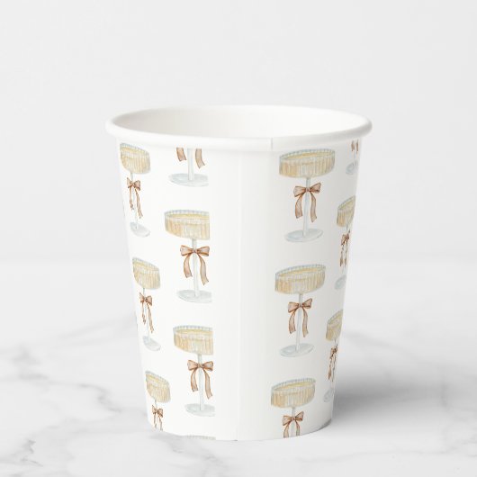 Parel- en Prosecco bruidsfeestliefde Papieren Bekers (Rechts)