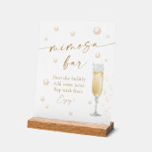 Parel- en Prosecco Bruidsmeisje Bruiloft Mimosa Ba Acryl Bord (Hoek)