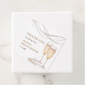 Parel- en Prosecco Bruidsmeisjesfeest Bedankt  Bedankjes Labels (In situ)