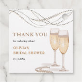 Parel- en Prosecco Bruidsmeisjesfeest Bedankt  Bedankjes Labels (Achterkant)