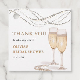 Parel- en Prosecco Bruidsmeisjesfeest Bedankt  Bedankjes Labels