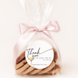 Parel- en Prosecco Bruidsmeisjesfeest Bedankt Ronde Sticker