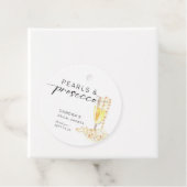 Parel- en Prosecco Bruidsmeisjesfeest Minimalistis Bedankjes Labels (In situ)