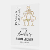 Parel en Prosecco Bruidsontbijt Welkom Bord (Hoek)