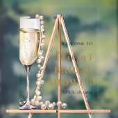 Parel en Prosecco Bruidsontbijt Welkomstbord Acryl Bord (Neutraal)