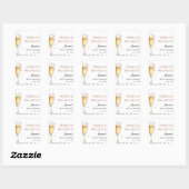 Parel- en Prosecco Bruidsshowersfeestje Vierkante Sticker (Vel)