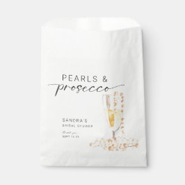 Parel- en Prosecco Bruidsuitnodiging Aangepaste El Bedankzakje