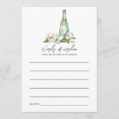 Parel- en Prosecco Bruidsuitnodiging Advieskaart (Voorkant)