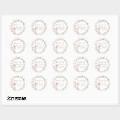 Parel- en Prosecco-bruiloft bruidsfeest Ronde Sticker (Vel)