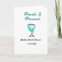 Parel- en prosecco bruiloftsborrel blauw zwart naa
