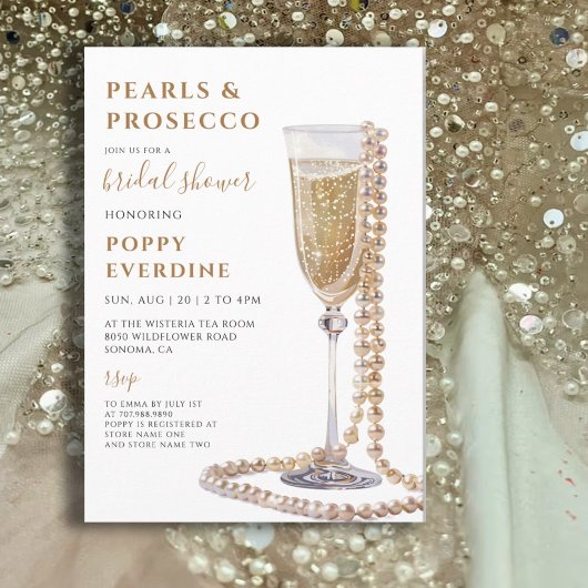 Parel- en Prosecco Bruiloftsborrel Brunch Kaart