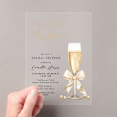 Parel- en Prosecco-bruiloftsdouche Acryl Uitnodigingen (Insitu (Draagbaar))
