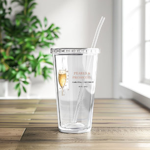 Parel- en Prosecco Bruiloftsfeest Acryl Drinkbeker