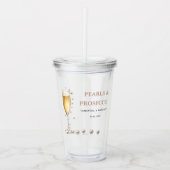 Parel- en Prosecco Bruiloftsfeest Acryl Drinkbeker (Voorkant)