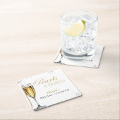 Parel- en Prosecco-bruiloftsfeest, Bruiloftsbrunch Kartonnen Onderzetters (Insitu)