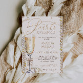 Parel- en Prosecco Bruiloftsfeest Elegant Kaart