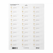 Parel- en Prosecco Bruiloftsfeest Etiket (Full Sheet)