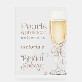 Parel- en Prosecco Bruiloftsontvangstbord Acryl Bord