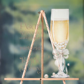 Parel- en Prosecco Bruiloftsontvangstbord Acryl Bord (Neutraal)