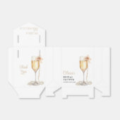 Parel en Prosecco Elegante Bruidsbruiloft Bedankdoosjes (Uitgevouwen)