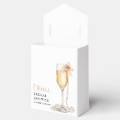 Parel en Prosecco Elegante Bruidsbruiloft Bedankdoosjes (Geopend)