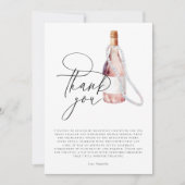 Parel- en Prosecco Elegante Bruidsdouche Bedankkaart (Voorkant)