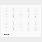Parel- en Prosecco Elegante Bruidsdouche Ronde Sticker (Vel)