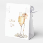 Parel en Prosecco Elegante Bruiloftsborrel Bedankdoosjes (Achterkant)